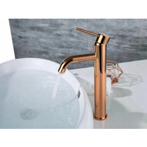 Смеситель Rea Lungo Rea-B6321 розовое золото на столешнице