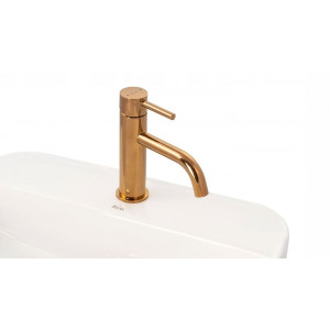 Смеситель Rea Lungo Rea-B4500 розовое золото сбоку