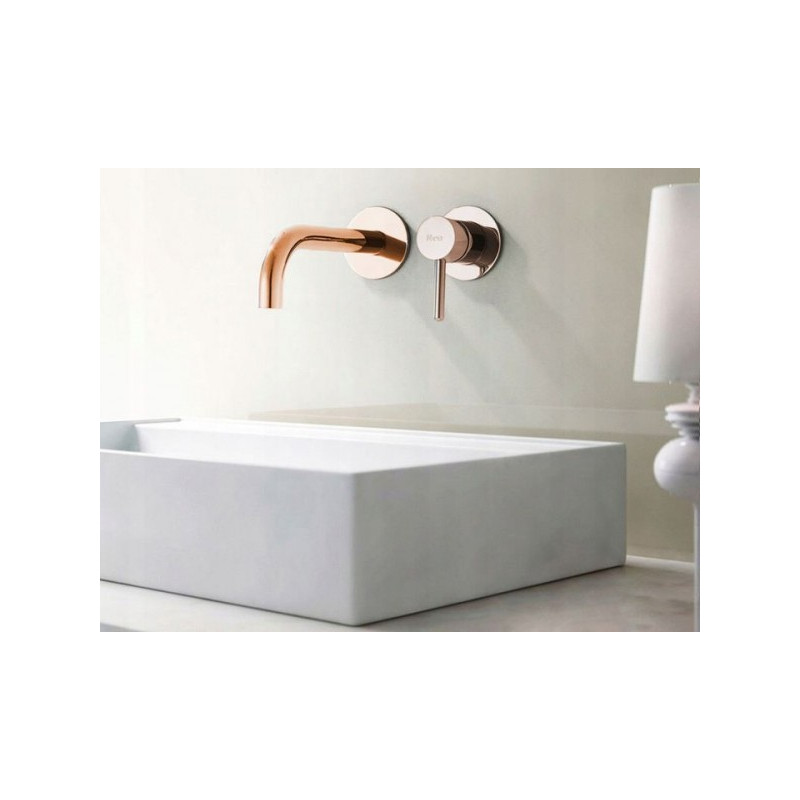 Смеситель Rea Lungo Rea-B8548 розовое золото на стене