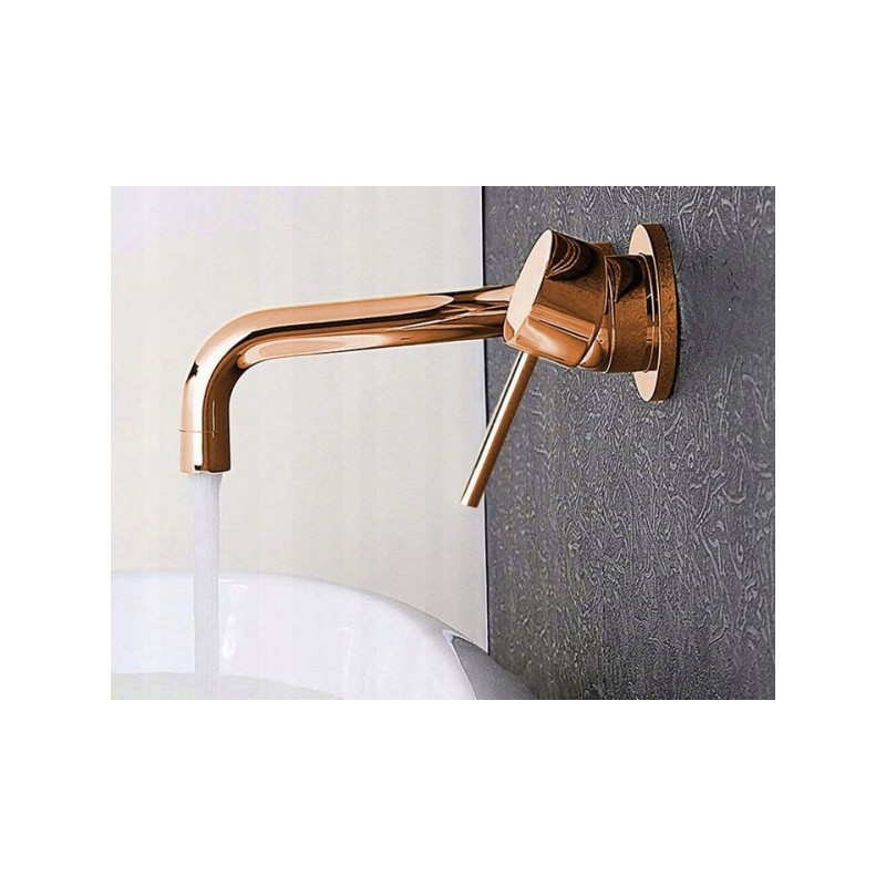 Смеситель Rea Lungo Rea-B8548 розовое золото сбоку