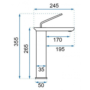 Смеситель Rea Modo Rea-B5664 черный схема