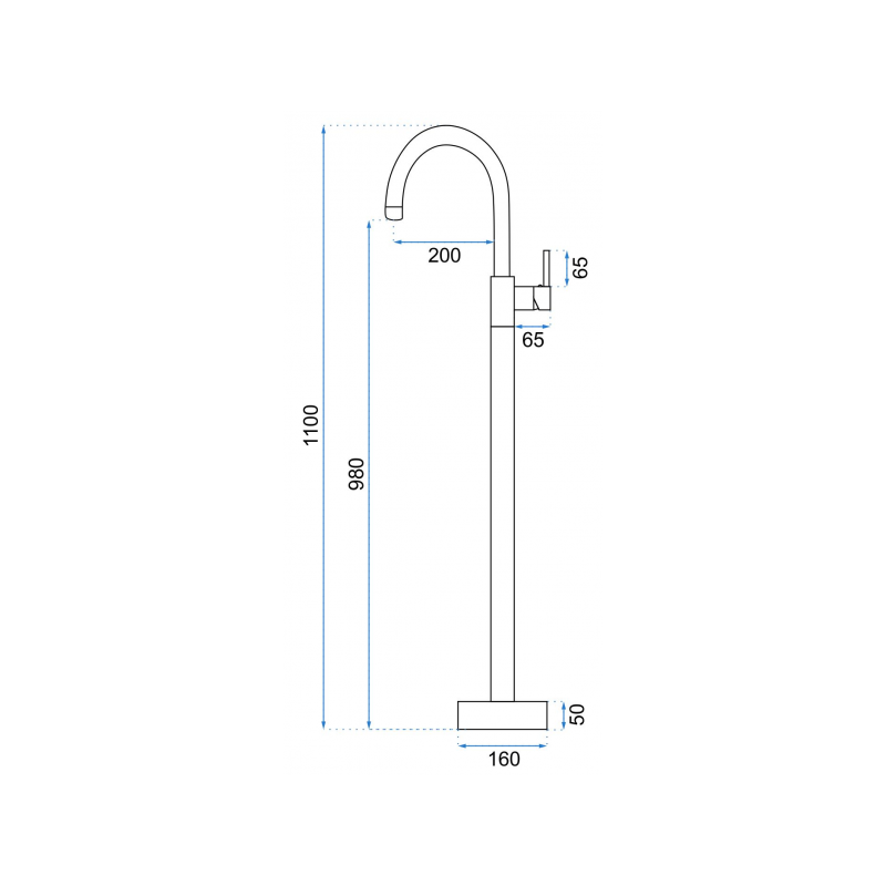 Смеситель Rea Ortis Rea-B4891 черный размер