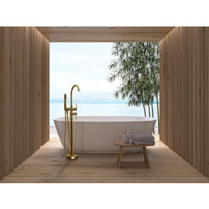 Смеситель Rea Ortis Rea-B7430 золотой в интерьере