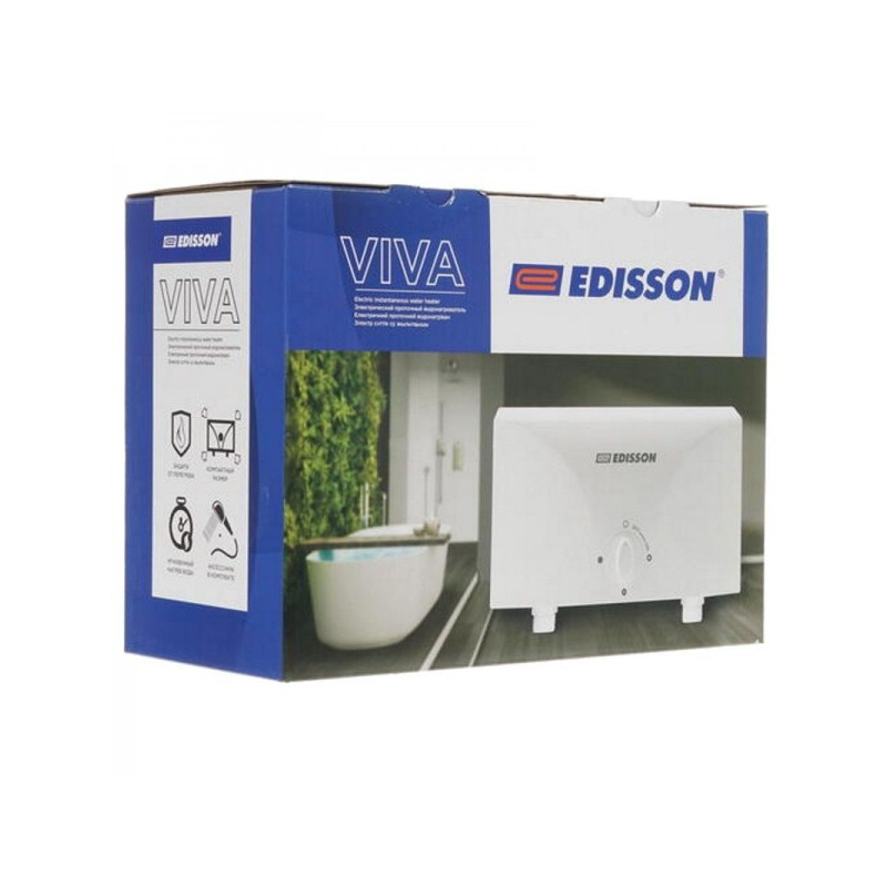 Проточный водонагреватель Edisson Viva 3500 упаковка