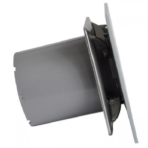 Вытяжной вентилятор CATA E-100 GST Glass Silver Timer сбоку