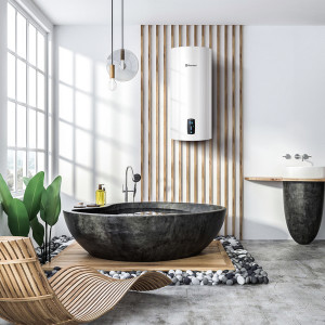 Накопительный водонагреватель Thermex Lima 80 V Wi-Fi в интерьере