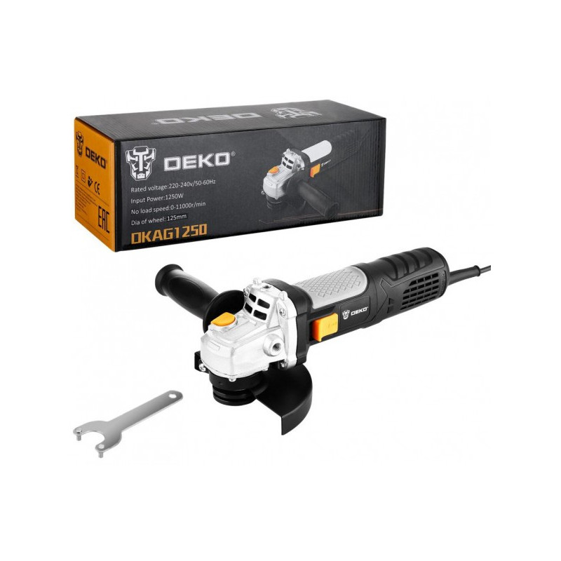Угловая шлифмашина Deko DKAG1250 063-4174 комплект