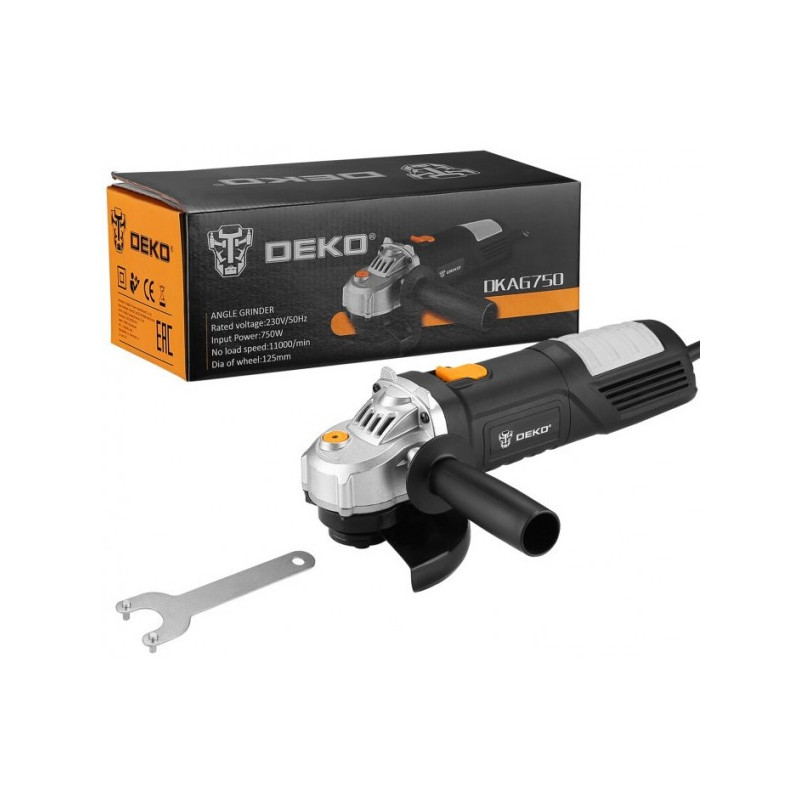 Угловая шлифмашина Deko DKAG750 063-4164 комплект