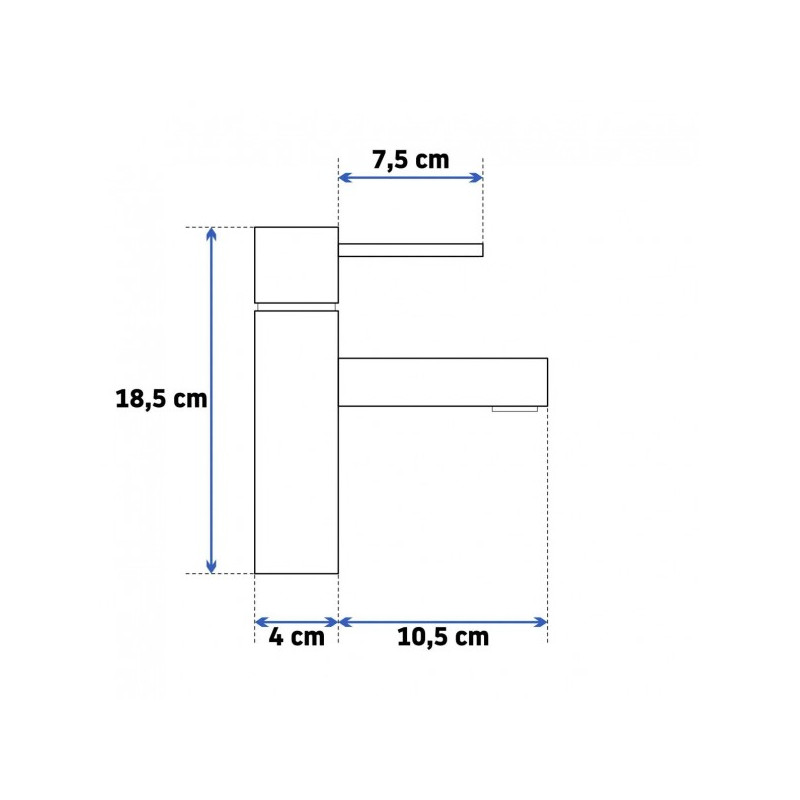 Смеситель Rea Tess Rea-B8881 черный схема
