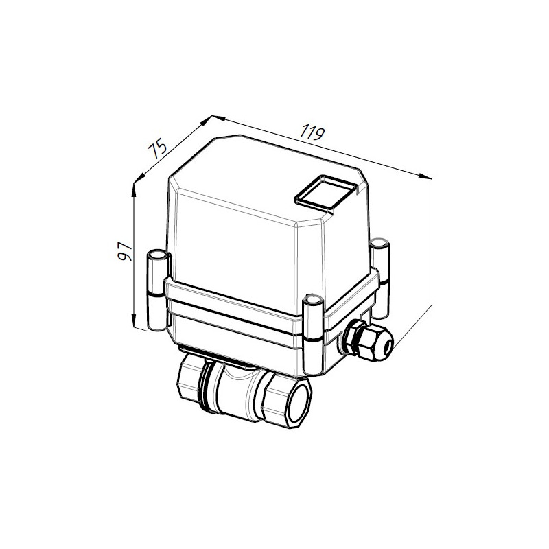Шаровый электропривод Gidrolock Professional 12V Enolgas 1 1/4" схема