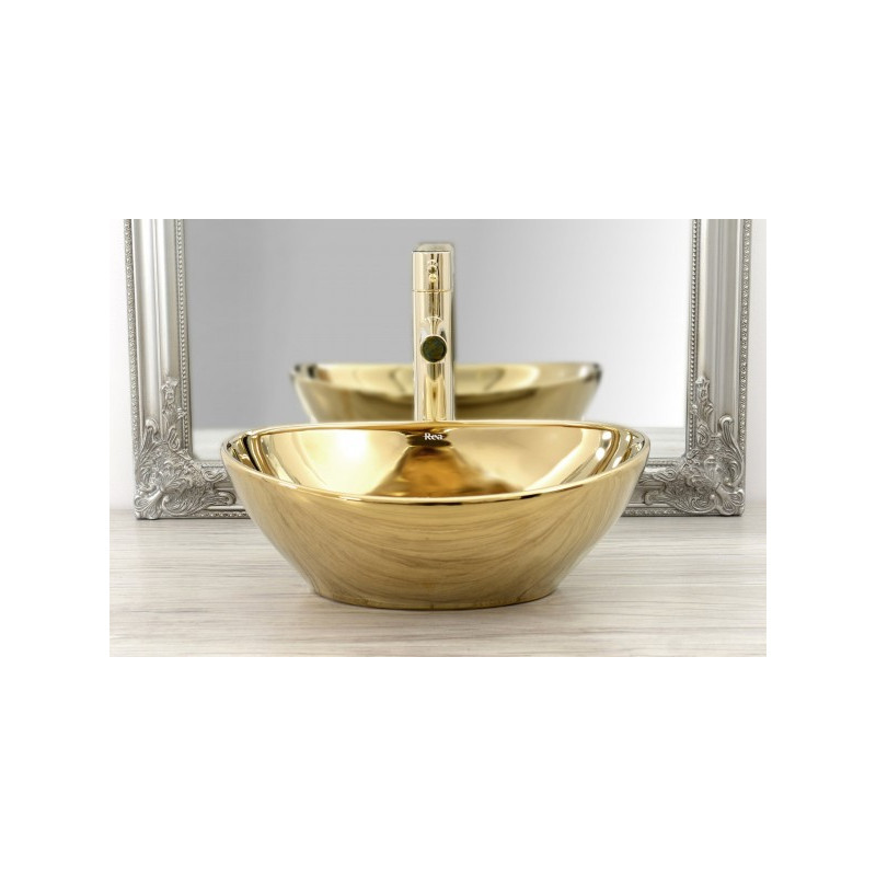 Смеситель Rea Tess Rea-B8803 золотой спереди