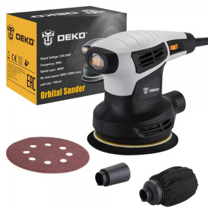 Эксцентриковая шлифмашина DEKO DKG400-125 063-2203 комплект