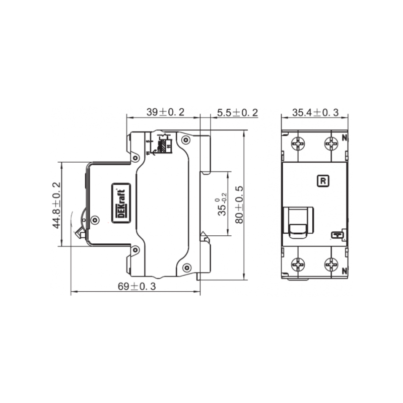 Дифференциальный автомат DEKraft ДИФ-103 16051DEK параметры