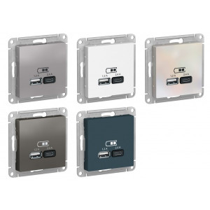 Розетка Schneider Electric Atlas Design ATN000139 белый варианты расцветок