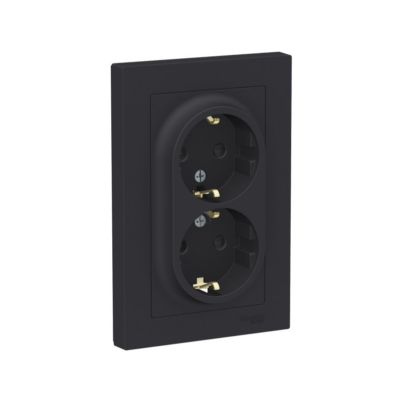 Розетка Schneider Electric AtlasDesign ATN001026 карбон
