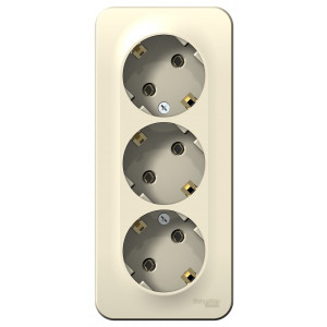 Розетка Schneider Electric Blanca BLNRA010312 молочный спереди