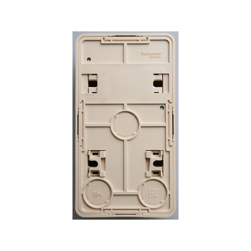 Выключатель с розеткой Schneider Electric Etud BPA16-204K молочный сзади