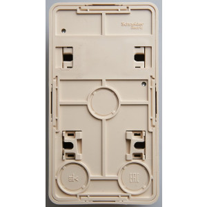 Выключатель с розеткой Schneider Electric Etud BPA16-204K молочный сзади