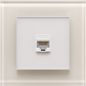 Розетка компьютерная DeLUMO Orto 1013 белый жемчуг