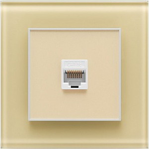 Розетка компьютерная DeLUMO Orto 1014 классический бежевый