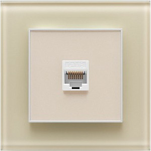 Розетка компьютерная DeLUMO Orto 1015 светлый бежевый