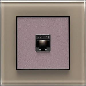 Розетка компьютерная DeLUMO Orto 1236 светлый коричневый