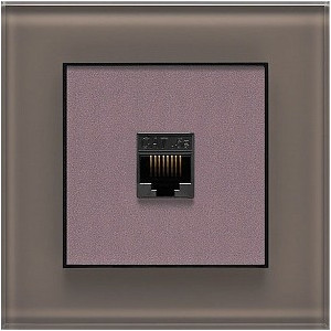 Розетка компьютерная DeLUMO Orto 7013 натуральный коричневый