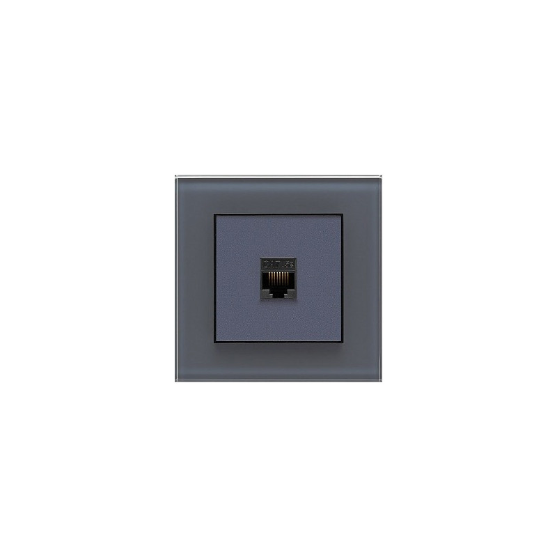 Розетка компьютерная DeLUMO Orto 7016 антрацит