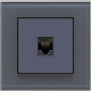 Розетка компьютерная DeLUMO Orto 7016 антрацит