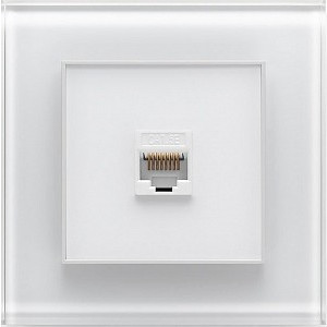 Розетка компьютерная DeLUMO Orto 9003 натуральный белый