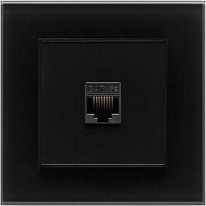 Розетка компьютерная DeLUMO Orto 9005 классический черный