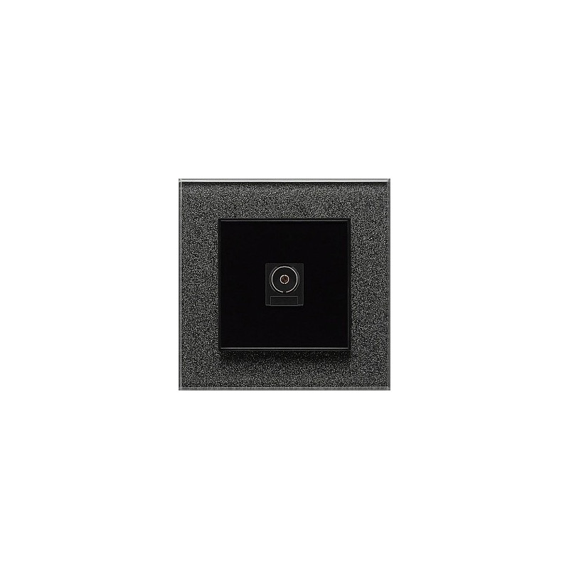 Розетка телевизионная DeLUMO Orto 0337 сияющий черный