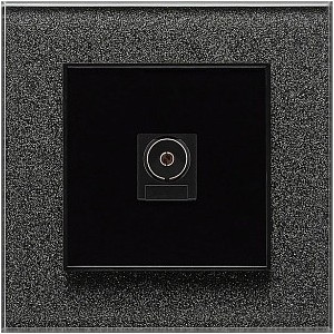 Розетка телевизионная DeLUMO Orto 0337 сияющий черный