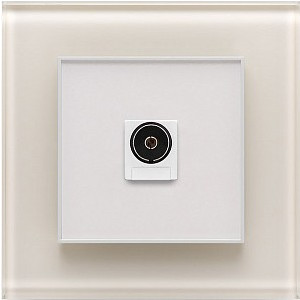 Розетка телевизионная DeLUMO Orto 1013 белый жемчуг