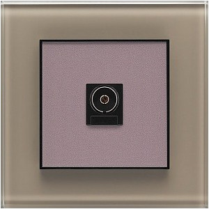 Розетка телевизионная DeLUMO Orto 1236 светлый коричневый