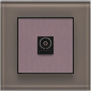 Розетка телевизионная DeLUMO Orto 7013 натуральный коричневый