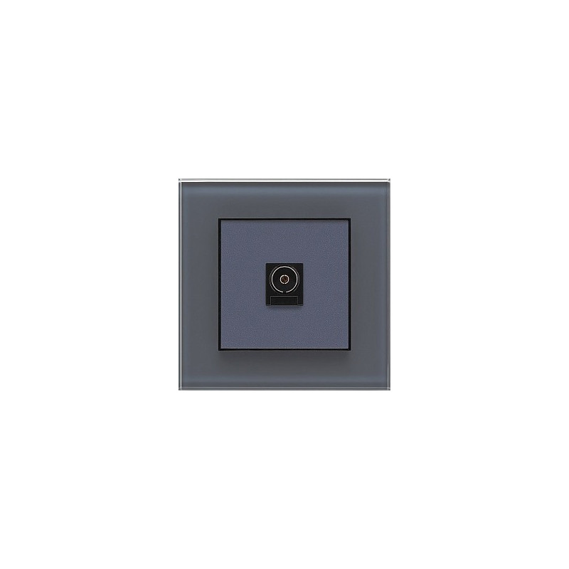 Розетка телевизионная DeLUMO Orto 7016 антрацит