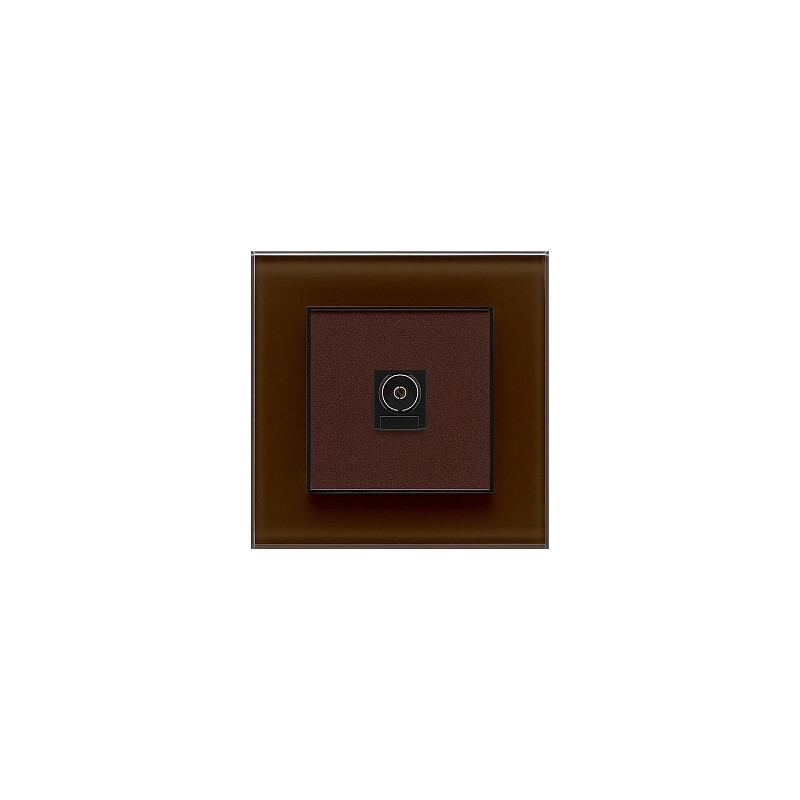 Розетка телевизионная DeLUMO Orto 8017 темный коричневый