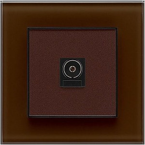 Розетка телевизионная DeLUMO Orto 8017 темный коричневый