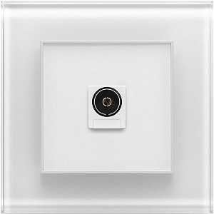 Розетка телевизионная DeLUMO Orto 9003 натуральный белый