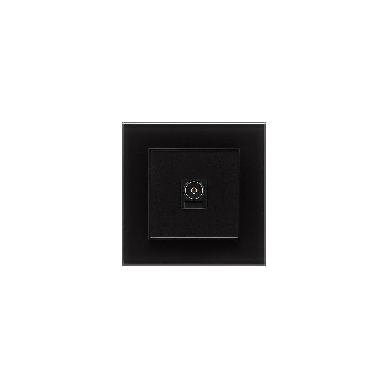 Розетка телевизионная DeLUMO Orto 9005 классический черный