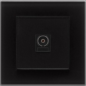 Розетка телевизионная DeLUMO Orto 9005 классический черный