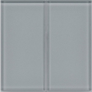 Одноканальный двухклавишный радиопульт DeLUMO Ideo 9006 серый металлик