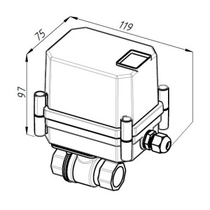 Шаровый электропривод Gidrolock Professional 220V S 1" схема