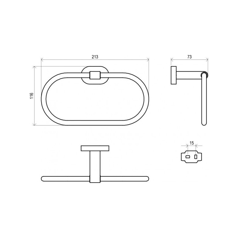 Держатель для полотенца Ravak Chrome X07P190 схема