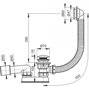 Сифон Ravak Sabina 50