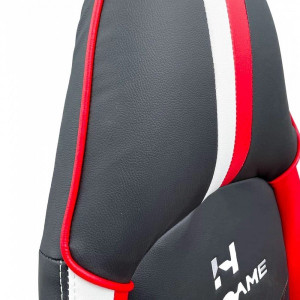 Кресло геймерское AksHome Bolid черный/белый/красный подголовник