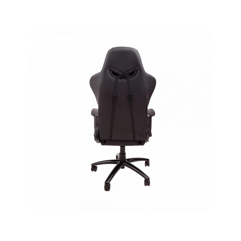 Кресло геймерское AksHome Eragon черный/белый/синий вид сзади