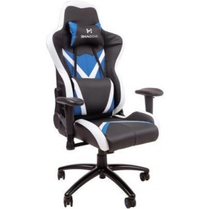 Кресло геймерское AksHome Eragon черный/белый/синий