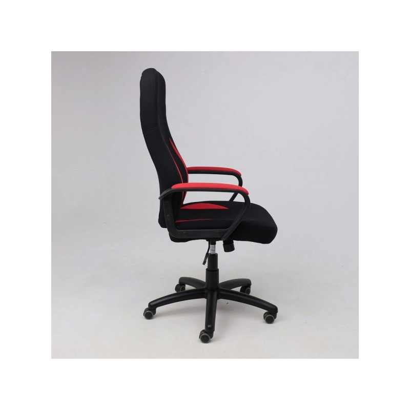 Кресло компьютерное AksHome Ranger красный/черный вид сбоку